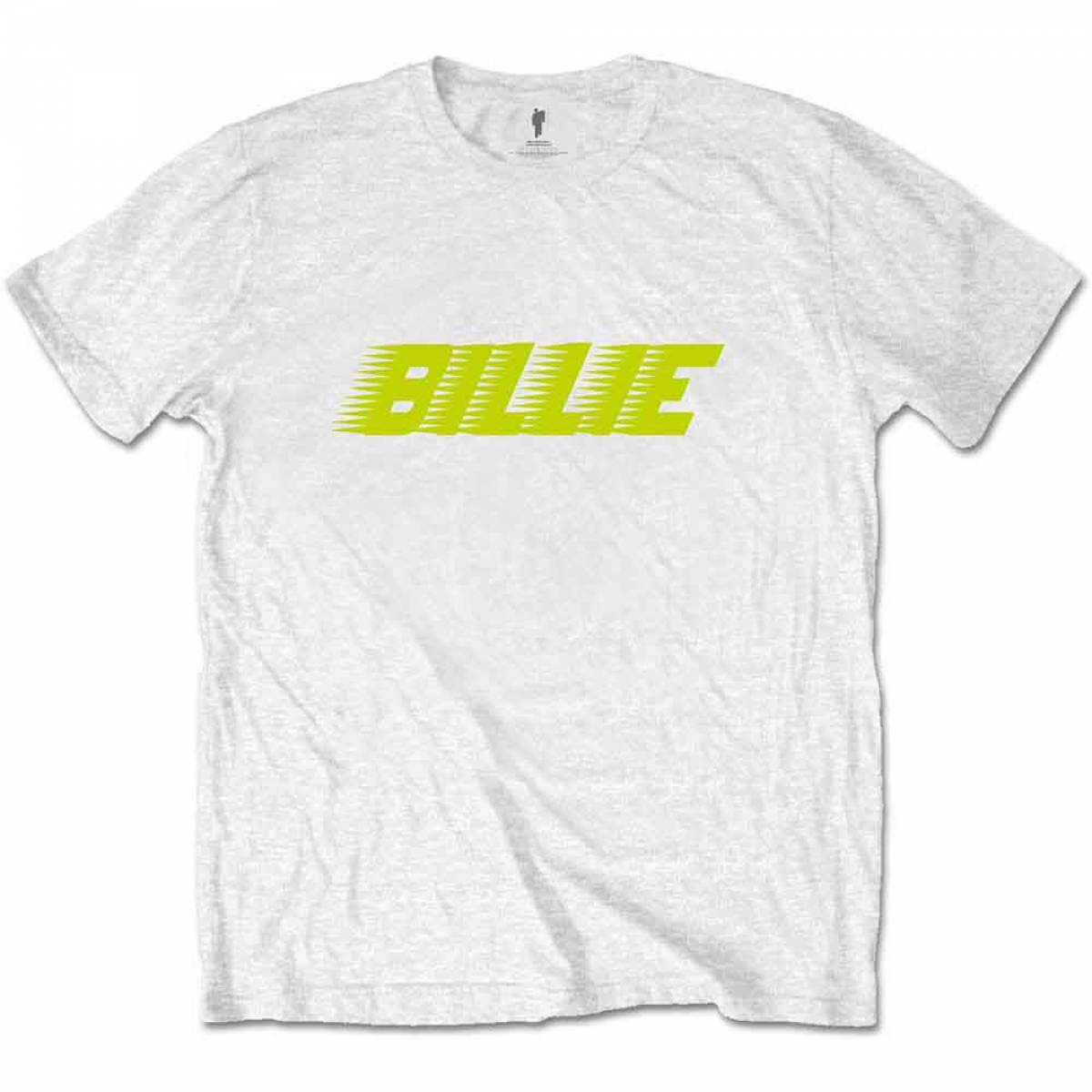 【予約商品】BILLIE EILISH バンドTシャツ ユニセックス: Racer Logo - WHITE