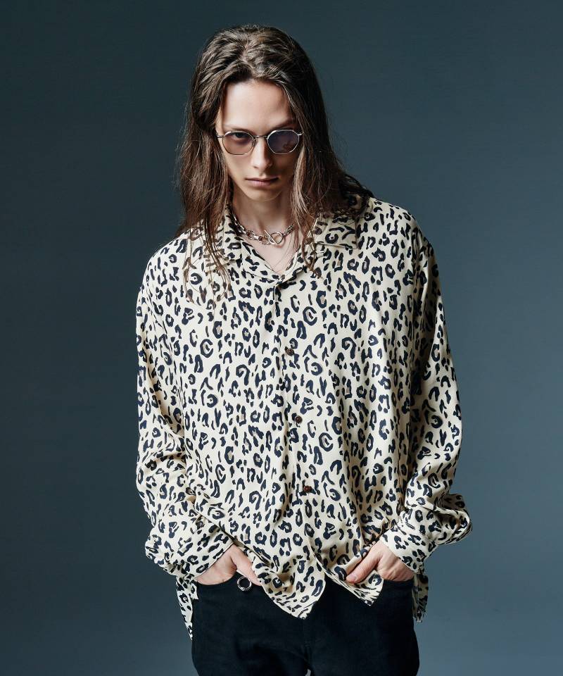 【予約商品】glamb(グラム) Glamorous Leopard Shirt / グラマラスレオパードシャツ - White