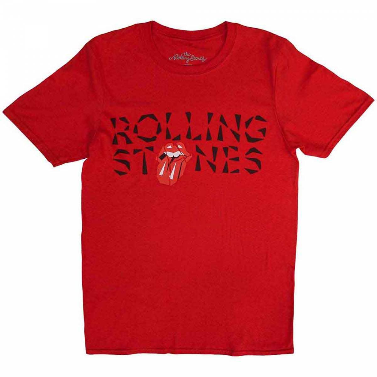 【予約商品】THE ROLLING STONES バンドTシャツ ユニセックス: Hackney Diamonds Shard Logo (Red) - RED