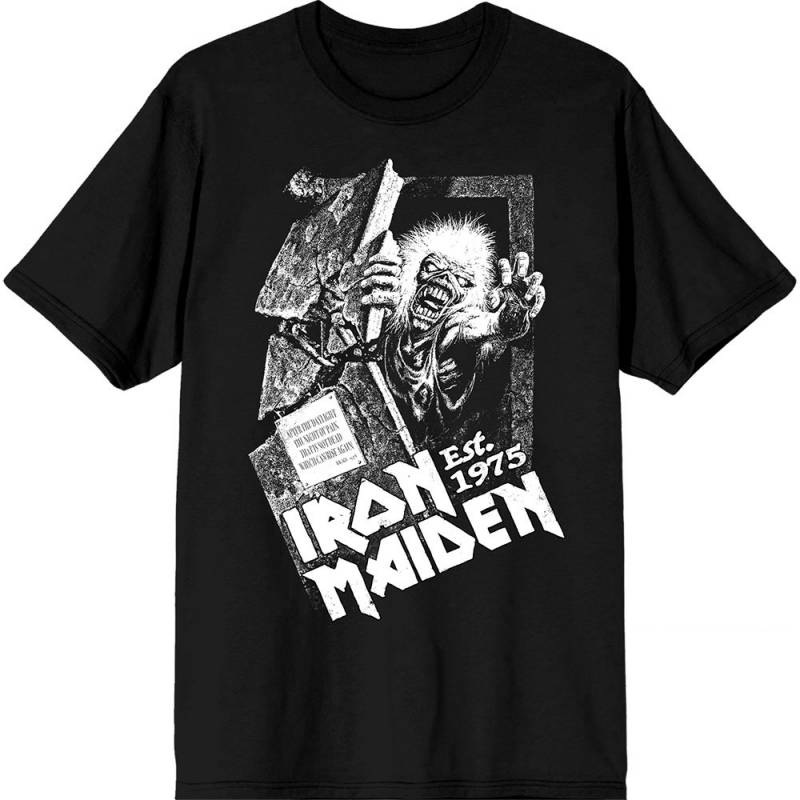 【予約商品】IRON MAIDEN バンドTシャツ ユニセックス: Est. 1975 No Prayer Grave (Black)
