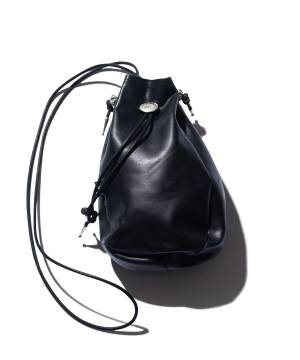 【予約商品】glamb (グラム) Laether Drawstring Bag - Black