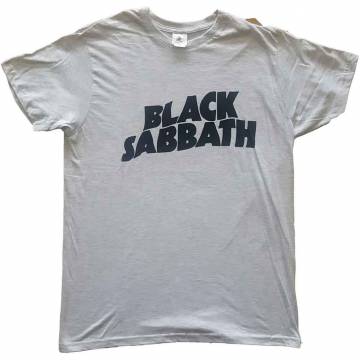 【予約商品】BLACK SABBATH バンドTシャツ ユニセックス: Black Wavy Logo - GREY