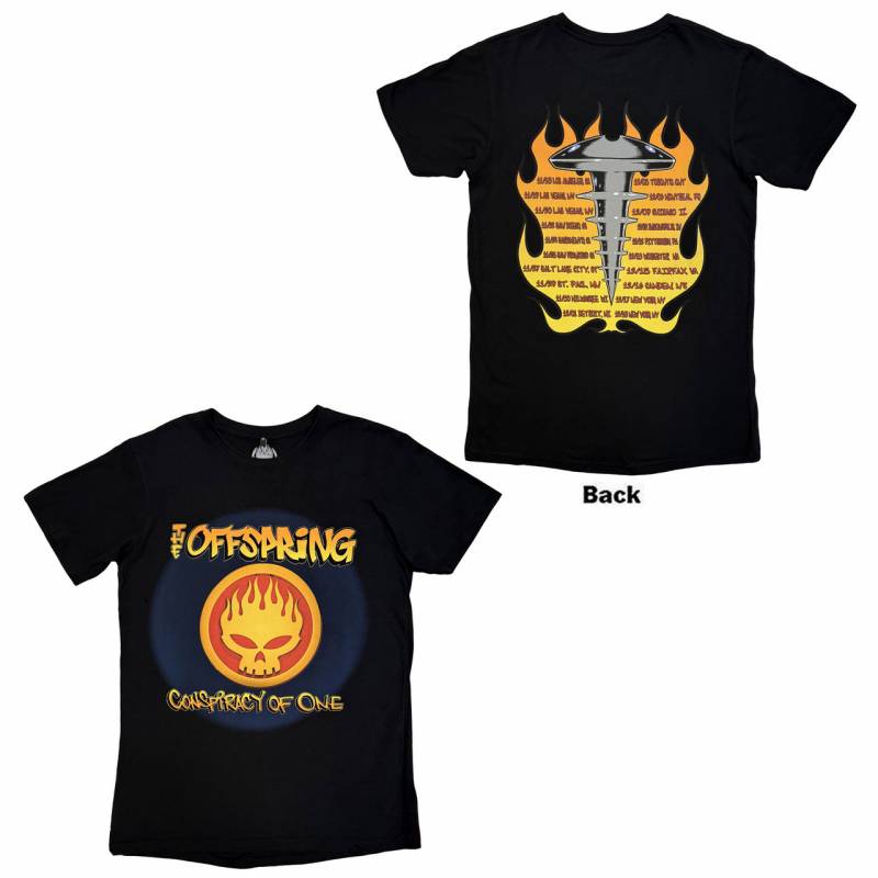 【予約商品】THE OFFSPRING Unisex Premium Carbon バンドTシャツ: Conspiracy Of One Tour '00 (Black) (Back Print)