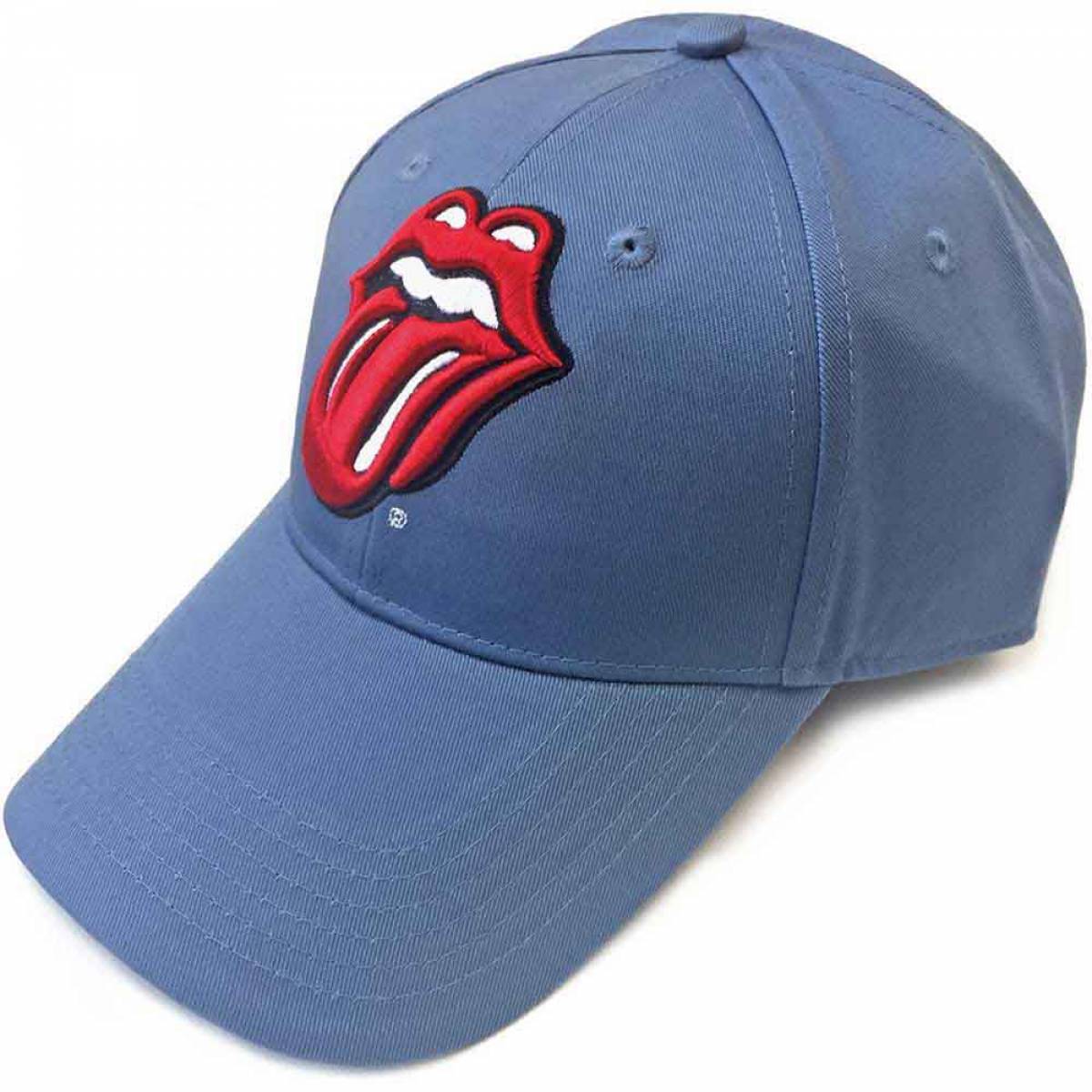 【予約商品】THE ROLLING STONES Unisex Baseball Cap: Classic Tongue (Denim Blue) - DENIM BLUE