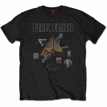 【予約商品】PINK FLOYD バンドTシャツ ユニセックス: Montage (Black) - BLACK