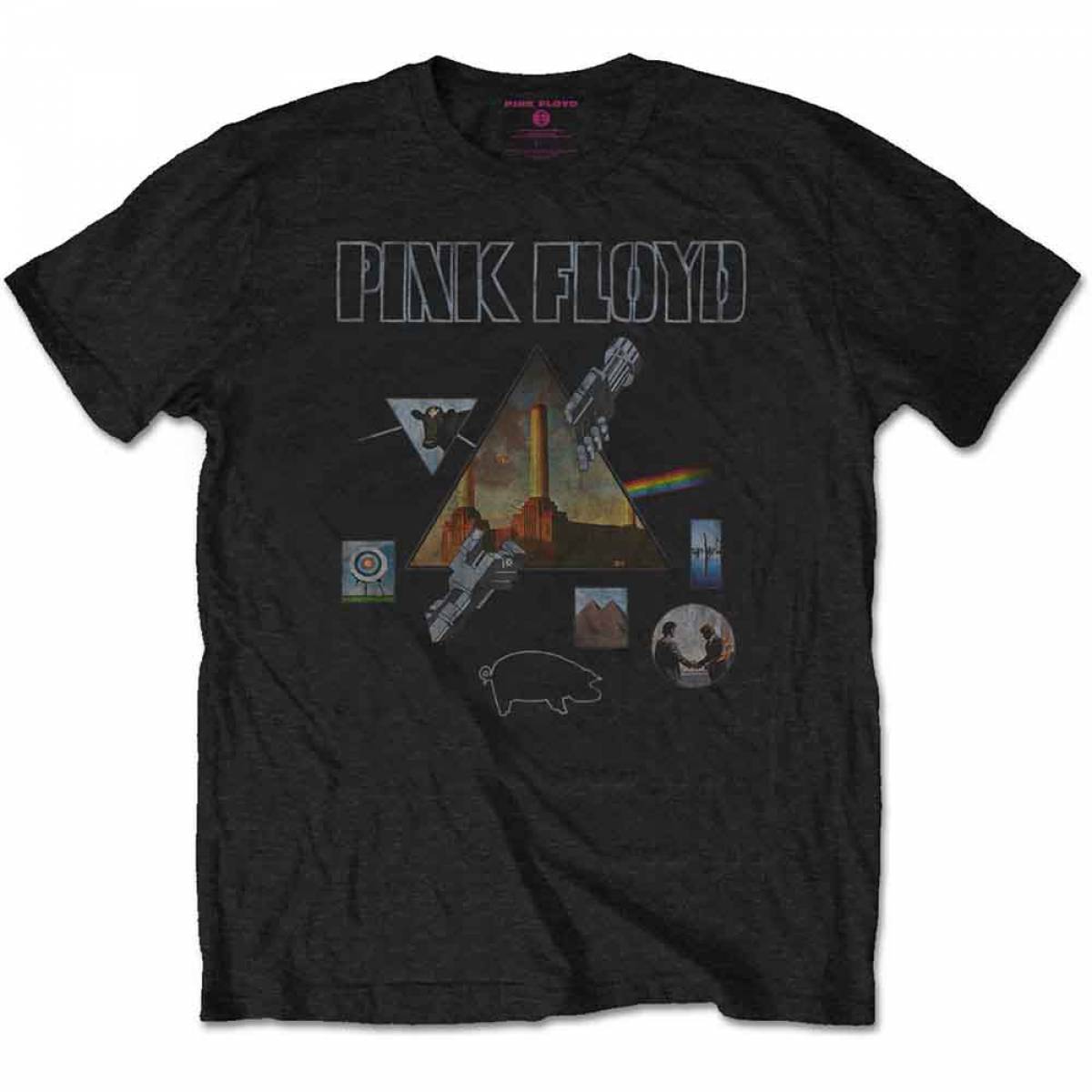 【予約商品】PINK FLOYD バンドTシャツ ユニセックス: Montage (Black) - BLACK