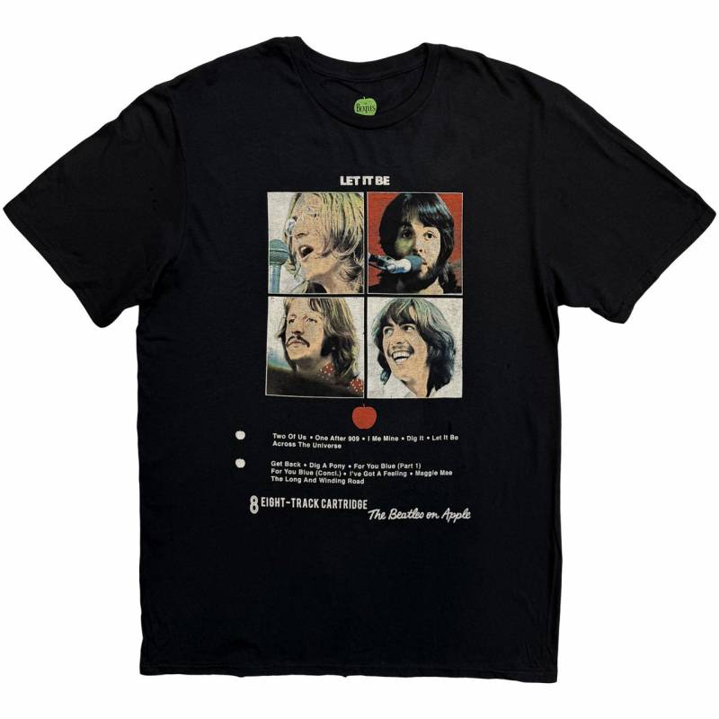 【予約商品】THE BEATLES バンドTシャツ ユニセックス: Let it Be 8 Track (Black)
