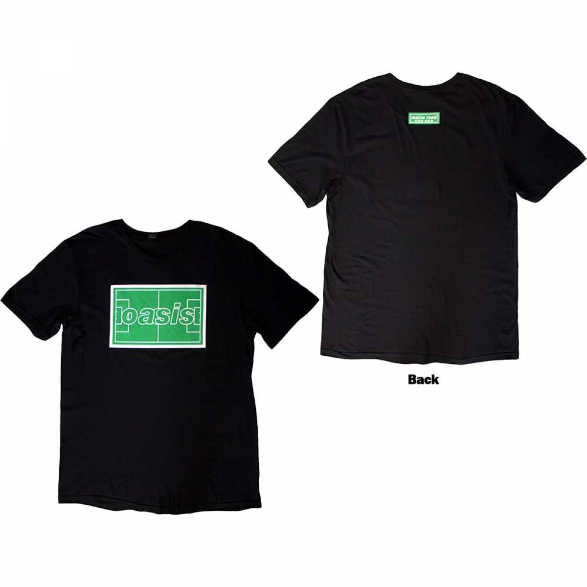 【予約商品】OASIS バンドTシャツ ユニセックス: Maine Road Football Pitch (Back Print) - BLACK