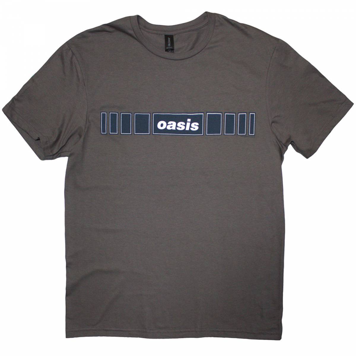 【予約商品】OASIS バンドTシャツ ユニセックス: Horizontal Bars Logo (Charcoal Grey) - CHARCOAL GREY