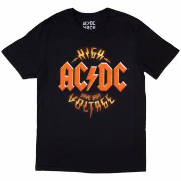 【予約商品】AC/DC バンドTシャツ ユニセックス: High Voltage Dive Bar (Black) (Back Print & Ex-Tour) - BLACK
