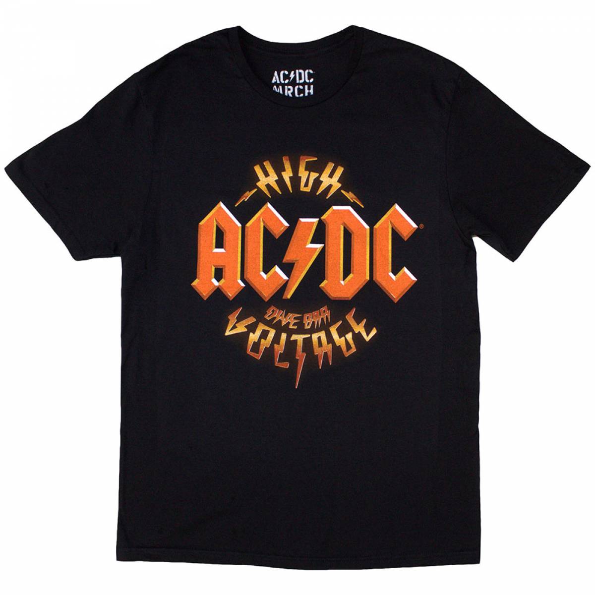 【予約商品】AC/DC バンドTシャツ ユニセックス: High Voltage Dive Bar (Black) (Back Print & Ex-Tour) - BLACK