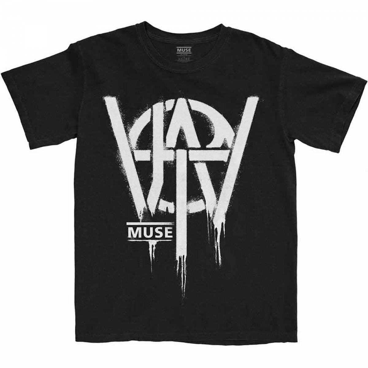 MUSE バンドTシャツ ユニセックス: Will of the People Stencil (Black) - BLACK