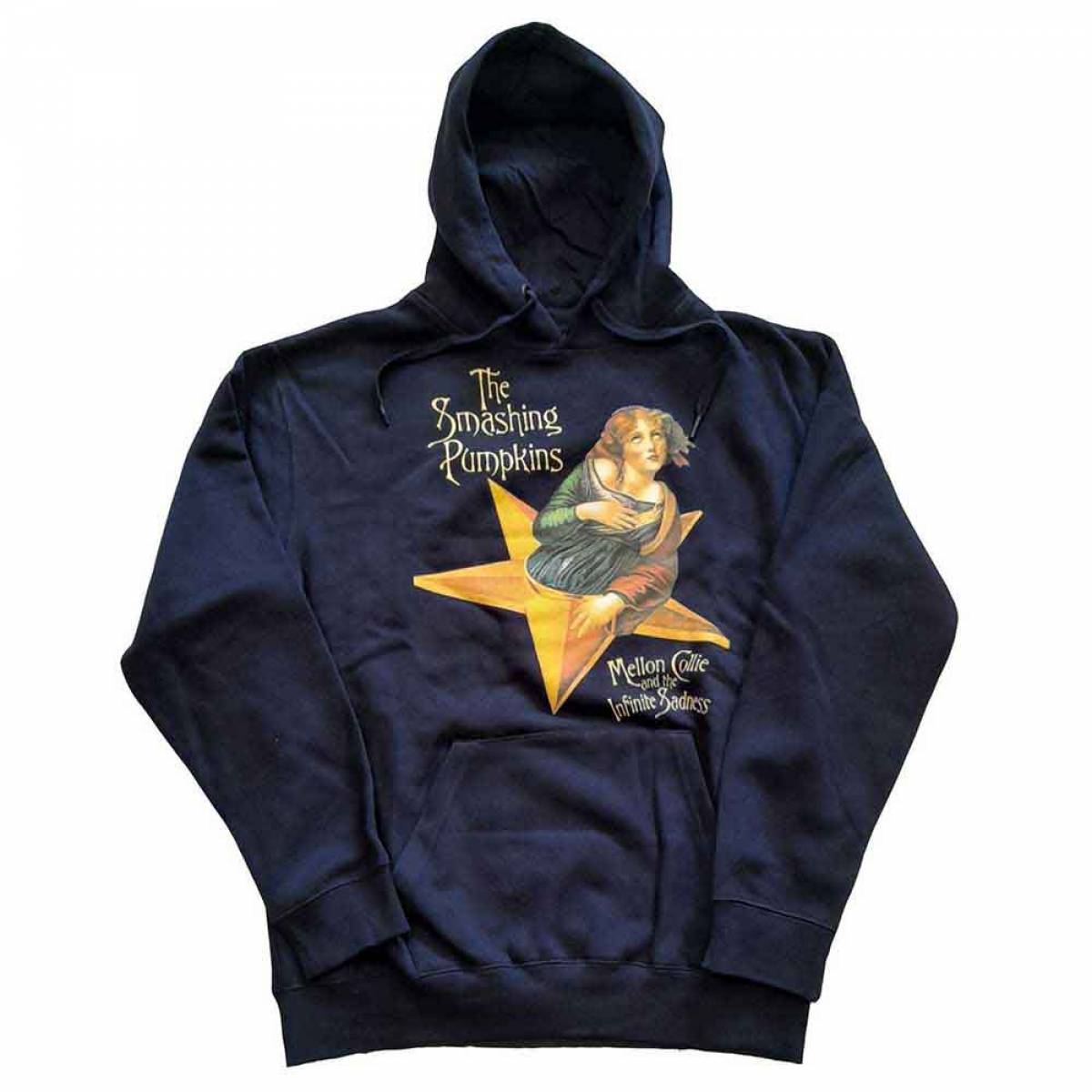 【予約商品】THE SMASHING PUMPKINS Unisex Pullover Hoodie: Mellon Collie (Navy Blue) - NAVY BLUE
