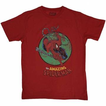 【予約商品】Marvel Comics ユニセックスTシャツ: Spiderman Shooting Webs