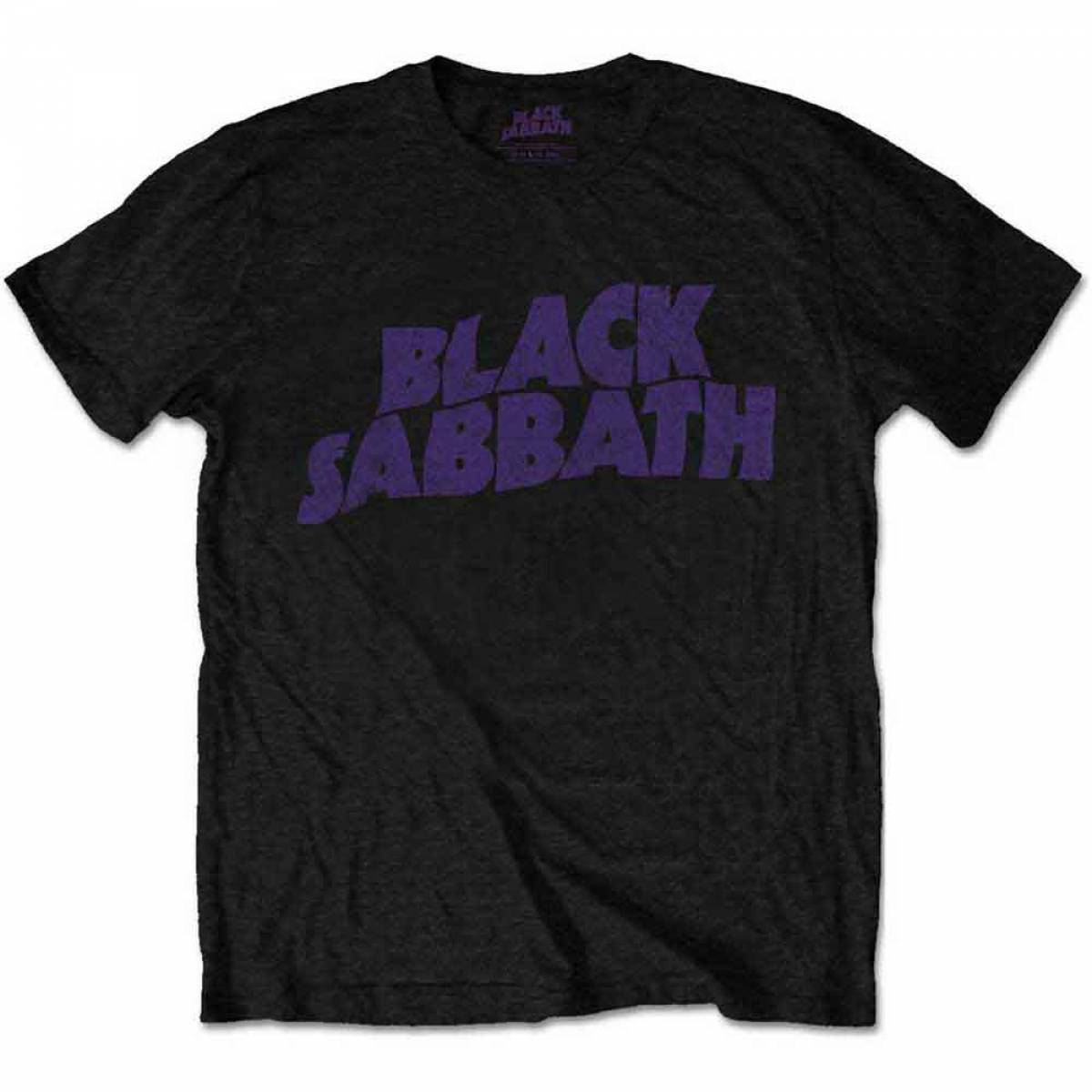 【予約商品】BLACK SABBATH バンドTシャツ ユニセックス: Wavy Logo Vintage - BLACK