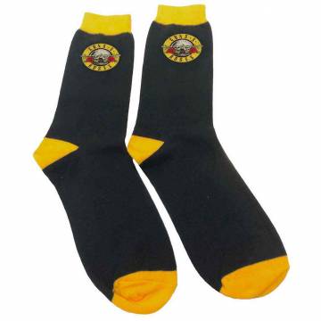 【予約商品】GUNS N' ROSES Unisex Ankle Socks: Circle Logo (Black) (UK Size 7 - 11) - BLACK