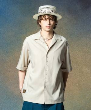 【予約商品】glamb(グラム)GB0225/SH16 : Suit Fabric Pajamas Shirt / スーツファブリックパジャマシャツ - White