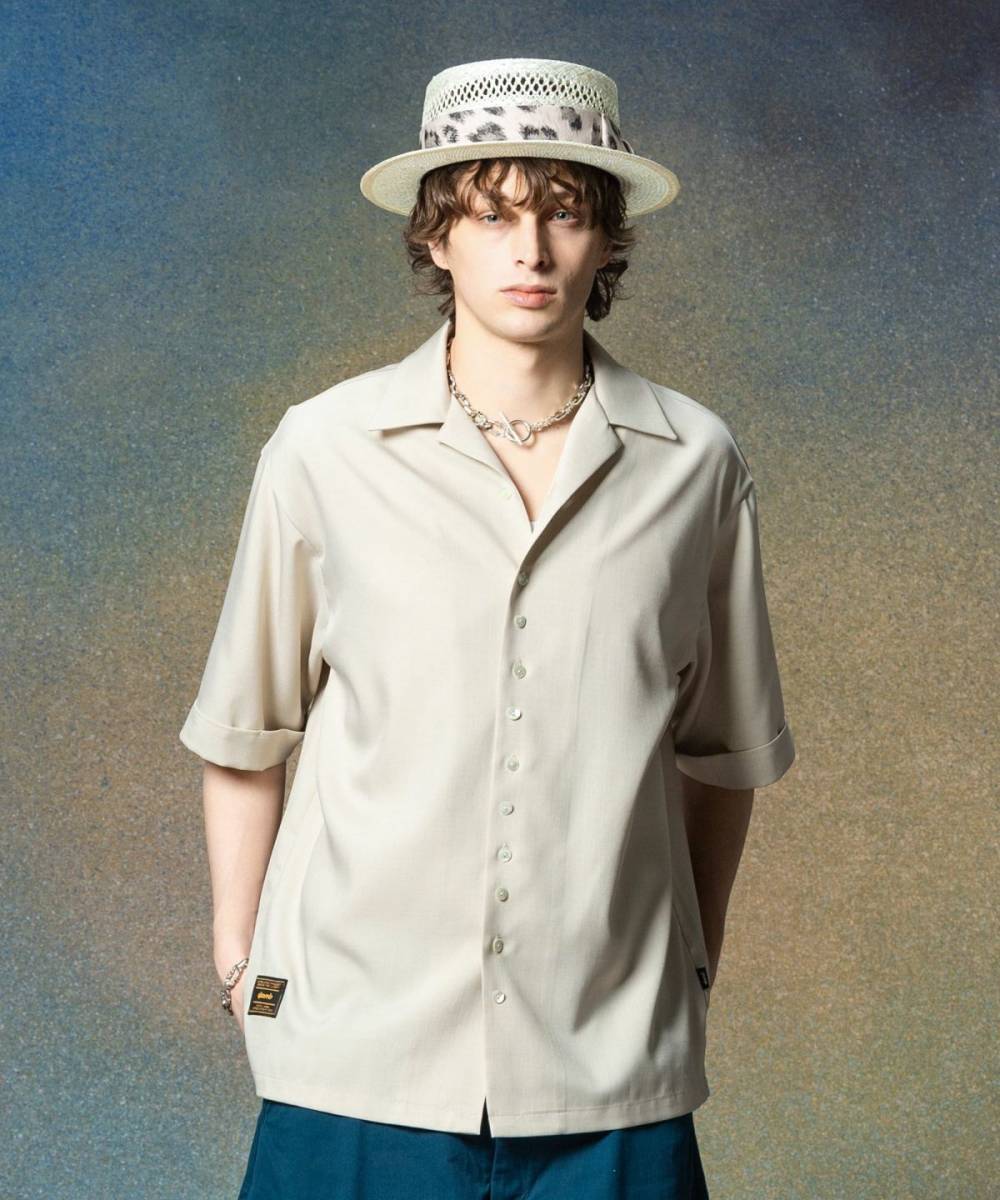 【予約商品】glamb(グラム)GB0225/SH16 : Suit Fabric Pajamas Shirt / スーツファブリックパジャマシャツ - White