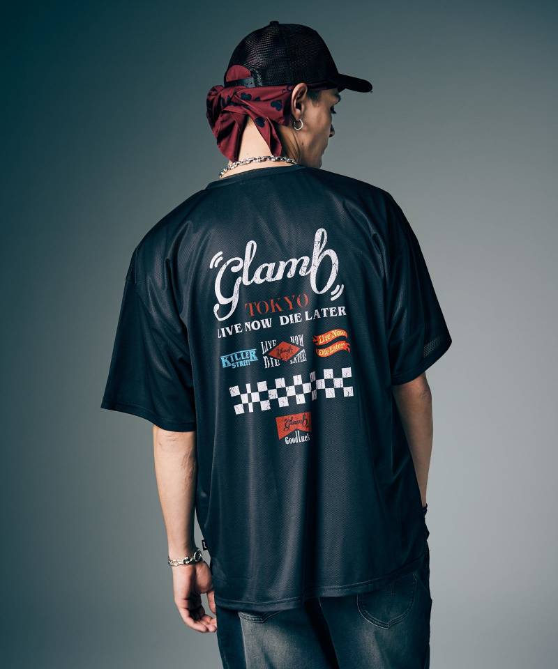 【予約商品】glamb(グラム) Good Luck Mesh T-Shirt / グッドラックメッシュTシャツ - Black
