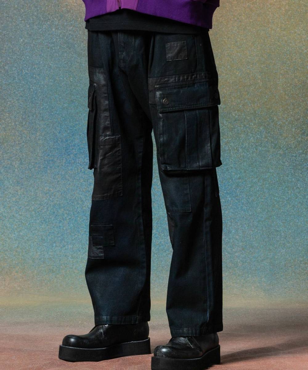 【予約商品】glamb(グラム)GB0225/P01 : Unplugged Cargo Denim / アンプラグドカーゴデニム - Black