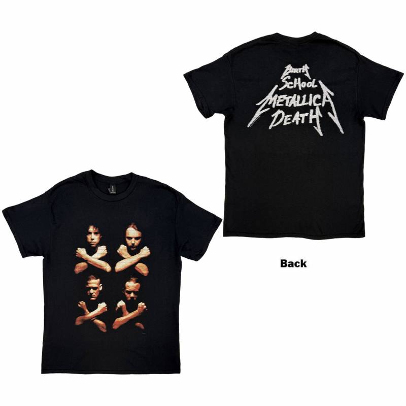 【予約商品】METALLICA バンドTシャツ ユニセックス: Birth Death Crossed Arms (Black) (Back Print)