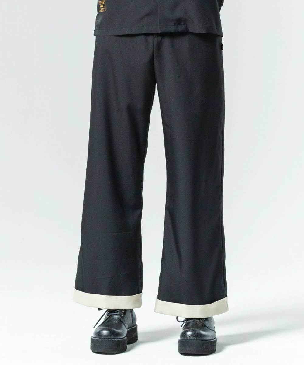 【予約商品】glamb(グラム)GB0225/P16 : Suit Fabric Pajamas Pants / スーツファブリックパジャマパンツ - Black