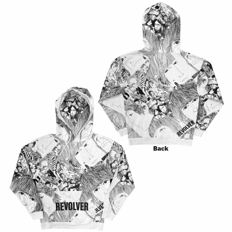 【予約商品】THE BEATLES Unisex Pullover Hoodie: Revolver (White) (All Over Print)