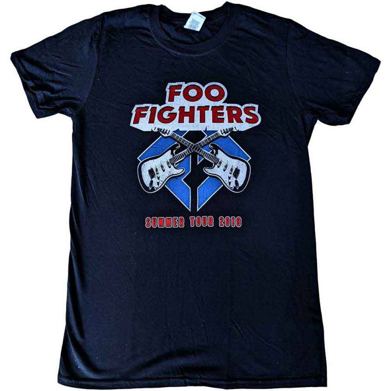 【予約商品】FOO FIGHTERS バンドTシャツ ユニセックス: Concrete & Gold 2019 European Tour (Black) (Back Print & Ex-Tour) (Small) - BLACK