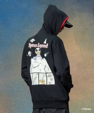 【予約商品】glamb(グラム)GB0225/CS02 : [Mickey Mouse] Zip Up Hoodie / [ミッキーマウス]ジップアップフーディ - Black