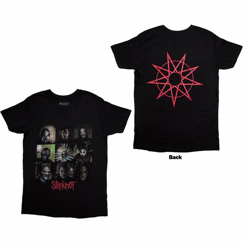 【予約商品】SLIPKNOT バンドTシャツ ユニセックス: Blocks (Black) (Back Print)