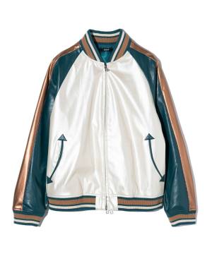 【予約商品】glamb(グラム) GB0424/JKT07 : Synth Leather Ska Jumper / シンセレザースカジャンパー - Beige
