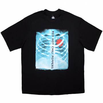 【予約商品】RED HOT CHILI PEPPERS Unisex Oversized Boxy バンドTシャツ: X-Ray (Black) - BLACK
