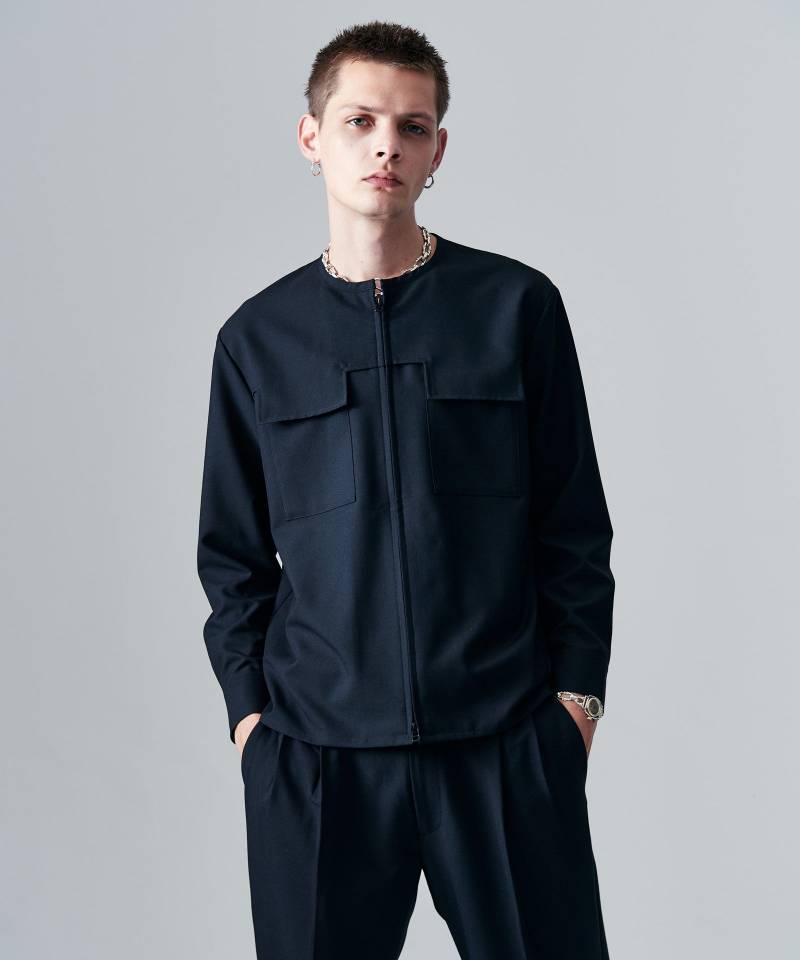 【予約商品】glamb(グラム)Blue Noise Minimal Shirt / ブルーノイズミニマルシャツ - Black