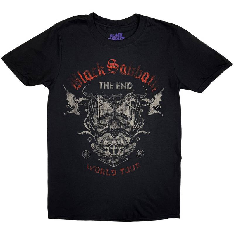 【予約商品】BLACK SABBATH バンドTシャツ ユニセックス: The End Reading Skull (Black)