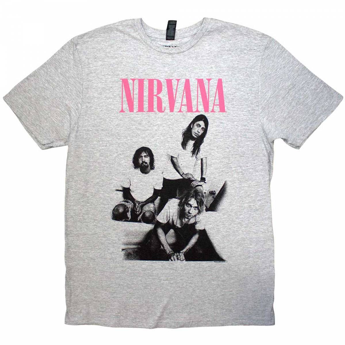 【予約商品】NIRVANA バンドTシャツ ユニセックス: Bathroom Photo (Grey) - GREY