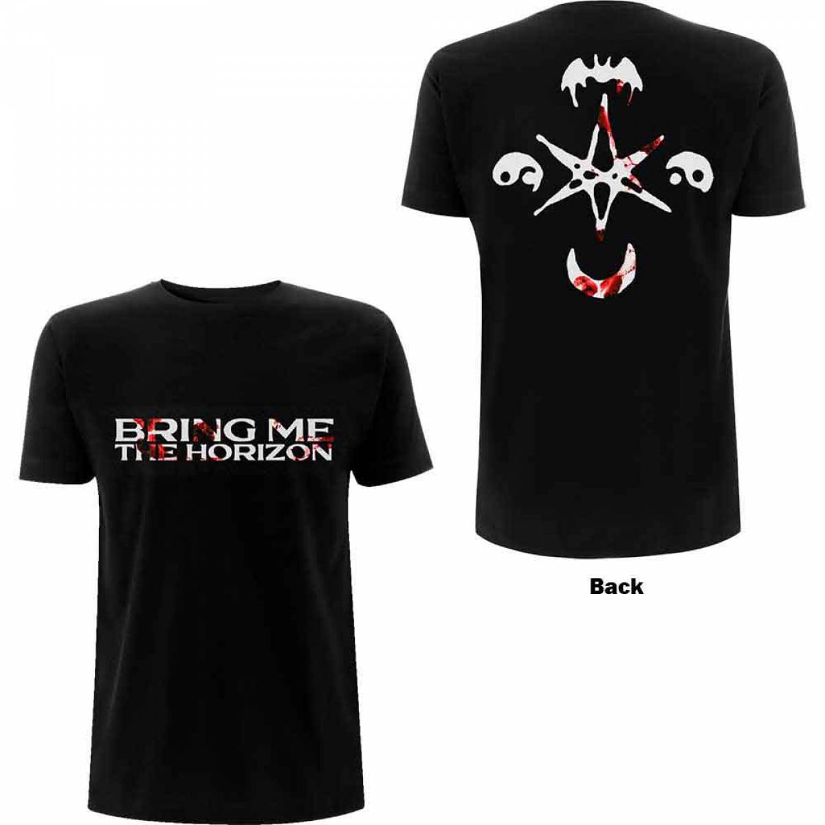 【予約商品】BRING ME THE HORIZON バンドTシャツ ユニセックス: Symbols (Back Print) - BLACK