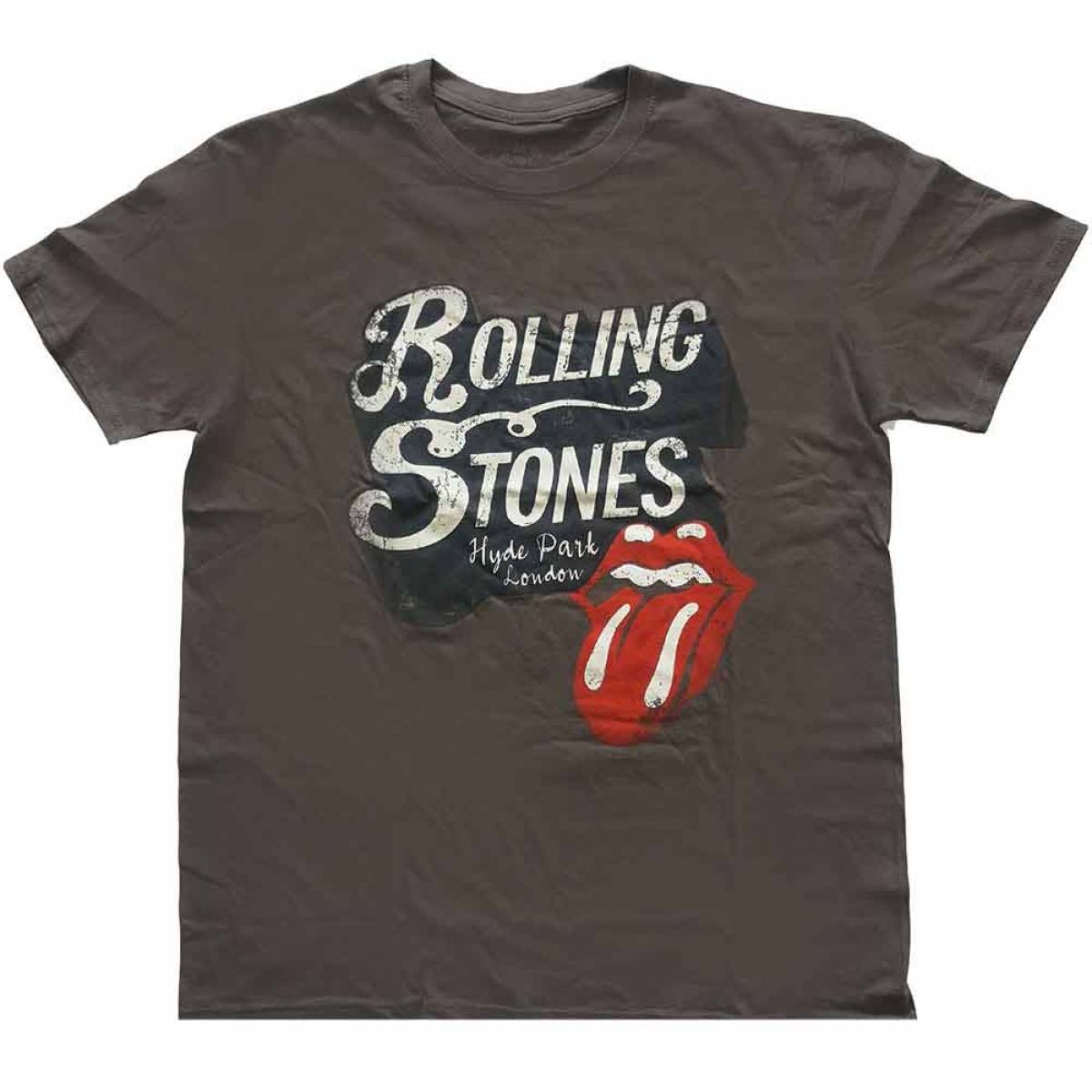 【予約商品】THE ROLLING STONES バンドTシャツ ユニセックス: Hyde Park (Charcoal Grey) - CHARCOAL GREY