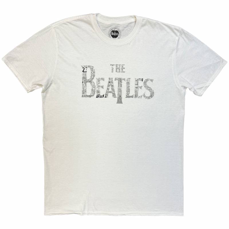 【予約商品】THE BEATLES バンドTシャツ ユニセックス: Drop T Tickets (White)