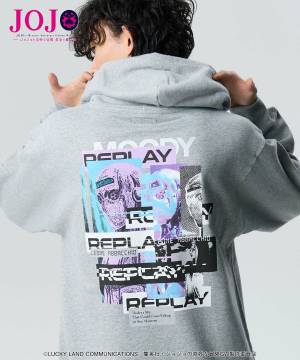 【予約商品】glamb(グラム)GB0125/JJ09 : Leone Abbacchio’s Stand Hoodie - Gray