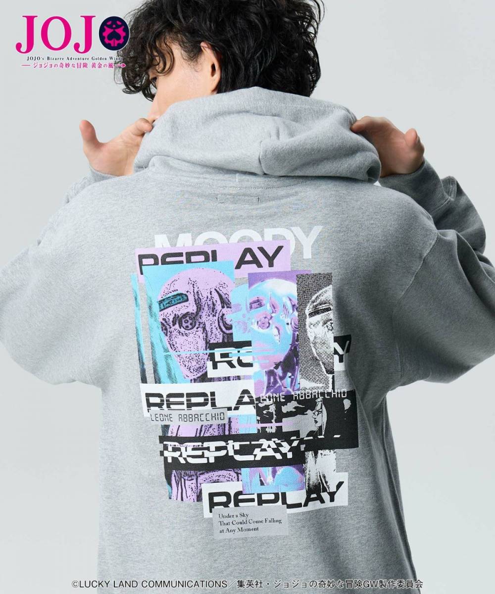 【予約商品】glamb(グラム)GB0125/JJ09 : Leone Abbacchio’s Stand Hoodie - Gray