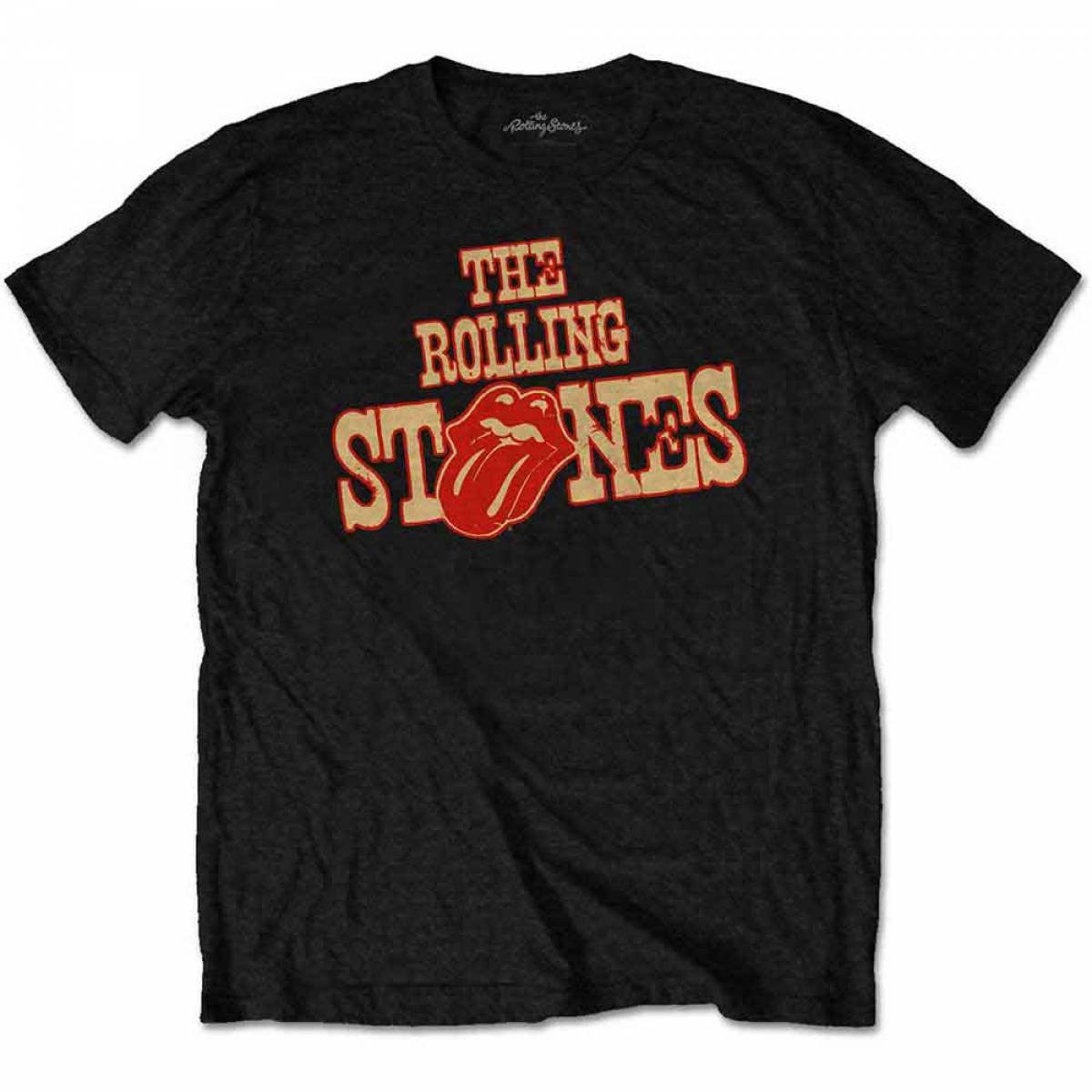 【予約商品】THE ROLLING STONES バンドTシャツ ユニセックス: Wild West Logo (Black) - BLACK