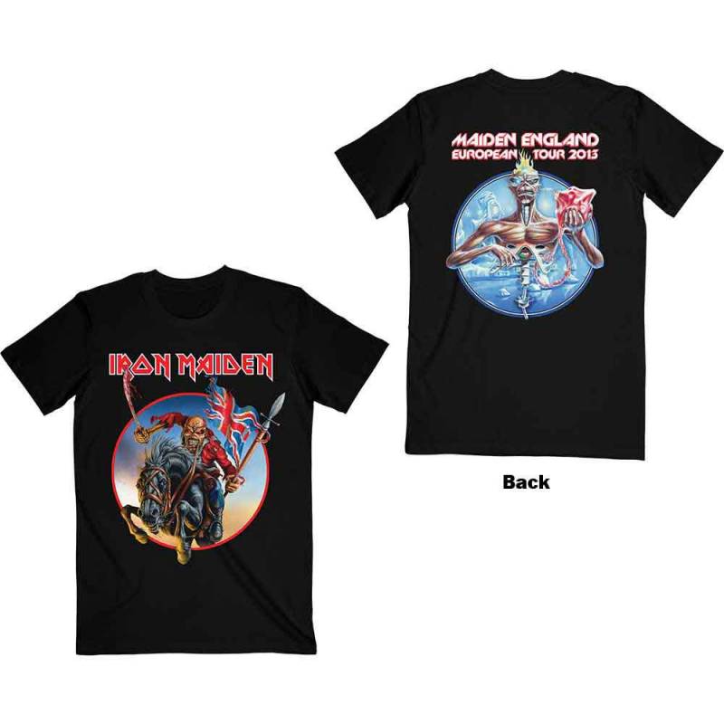 【予約商品】IRON MAIDEN バンドTシャツ ユニセックス: Euro Tour (Black) (Back Print)