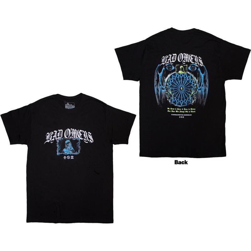 BAD OMENS バンドTシャツ ユニセックス: Gothic (Back Print) (Black)