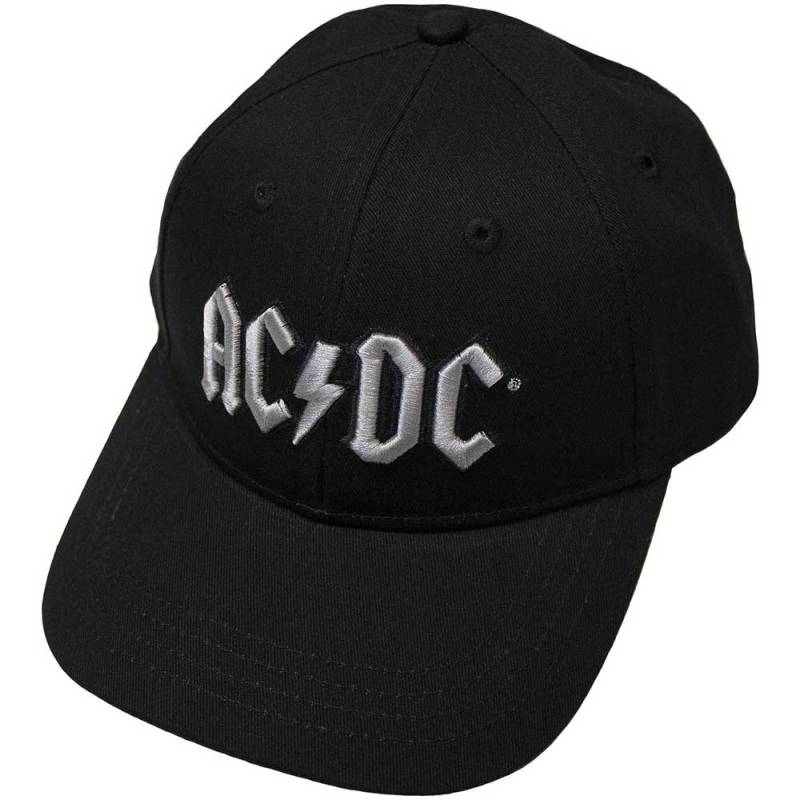 【予約商品】AC/DC Unisex Baseball Cap: Silver Logo (Black) - BLACK