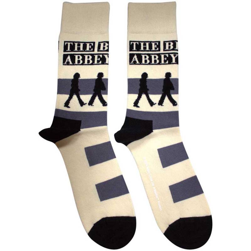 【予約商品】THE BEATLES Unisex Ankle Socks: Abbey Road Crossing (Natural) (UK Size 7 - 11)