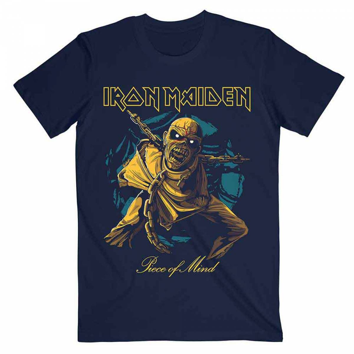 【予約商品】IRON MAIDEN ユニセックスTシャツ: Piece of Mind Gold Eddie