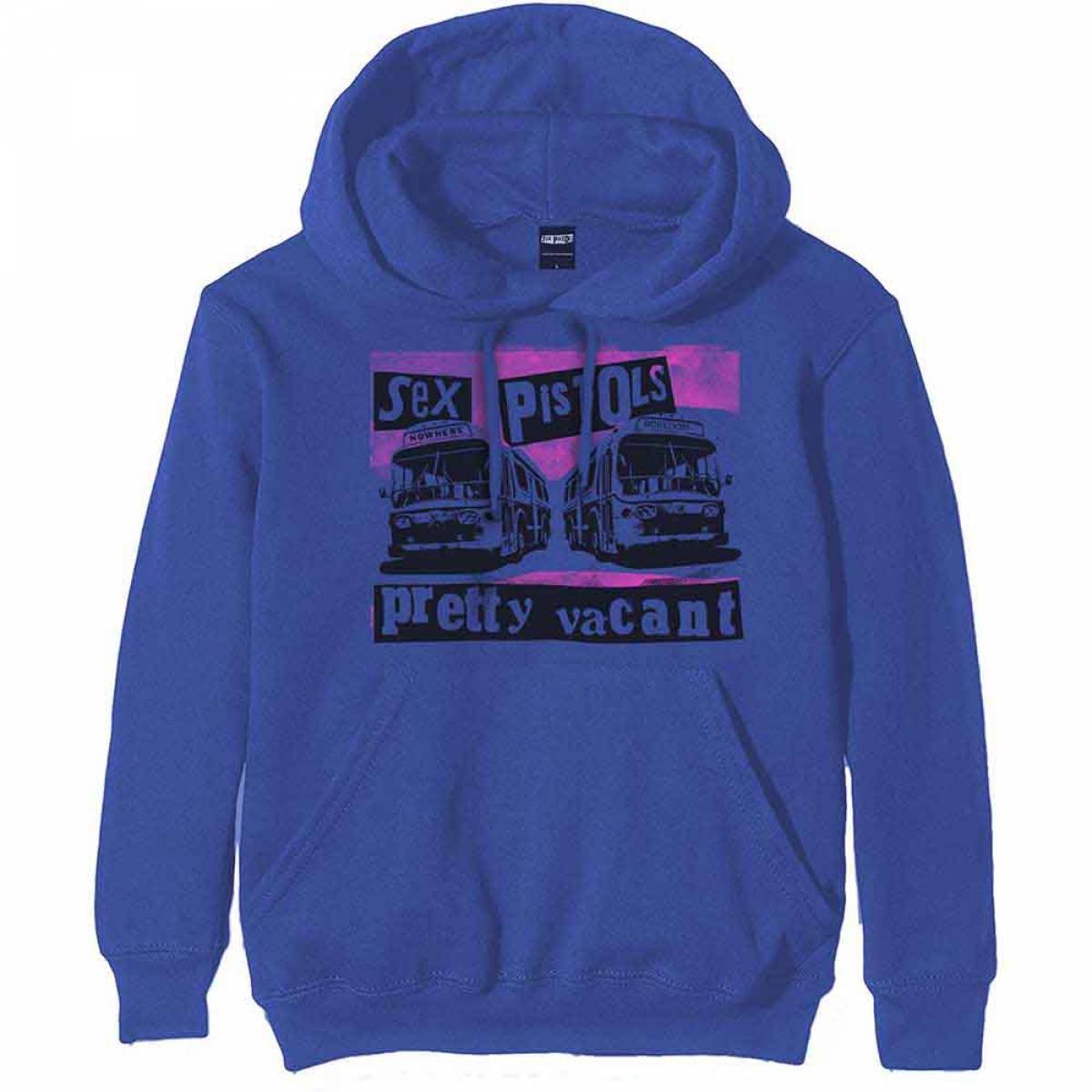 【予約商品】THE SEX PISTOLS Unisex Pullover Hoodie: Pretty Vacant Coaches - BLUE