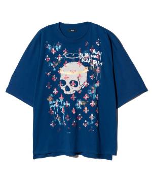 【予約商品】glamb(グラム)GB0125/CS07 : Lily Skull T-Shirt / リリースカルＴシャツ - Blue