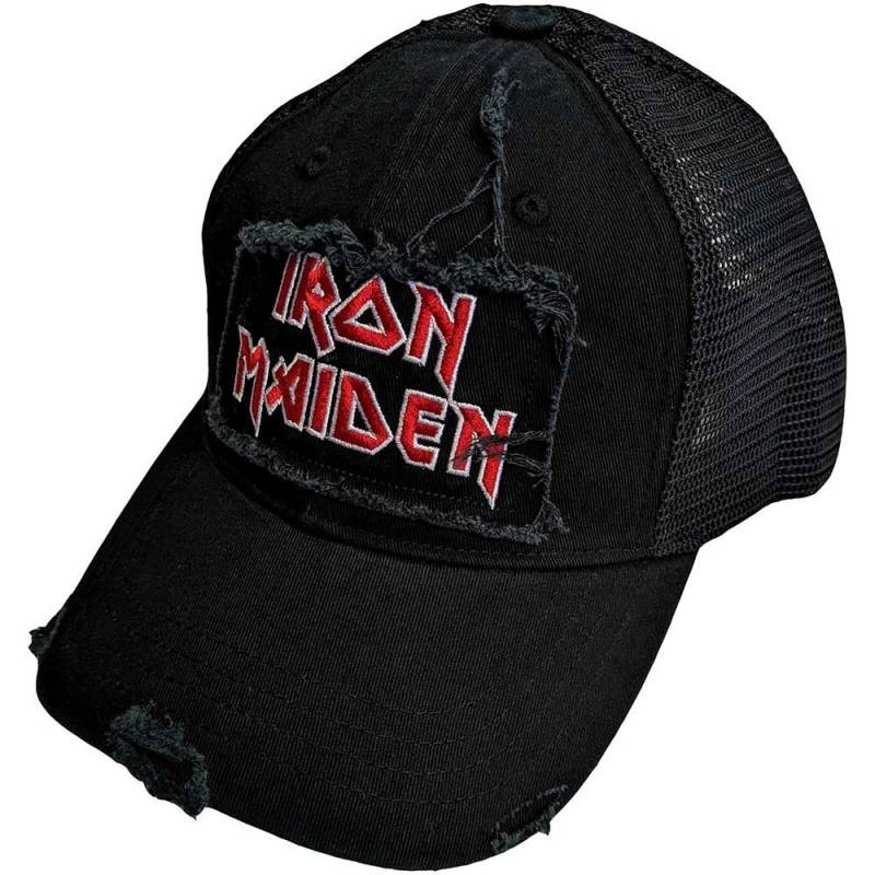 【予約商品】IRON MAIDEN Unisex Mesh Back Cap: Scuffed Logo (Black)