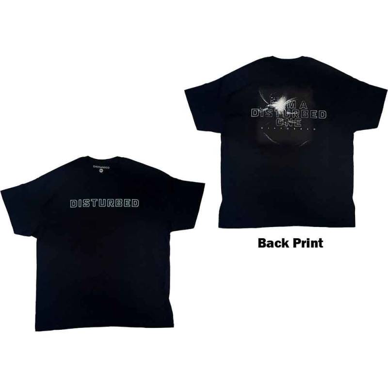 【予約商品】DISTURBED バンドTシャツ ユニセックス: I Am A DISTURBED One (Black) (Back Print)